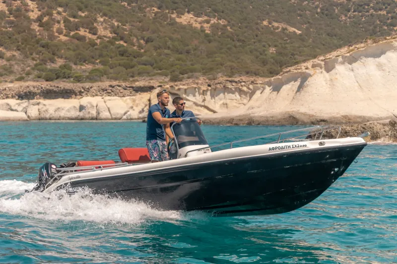 APHRODITE, a 5.6m Poseidon Blu Water 185 for up to 5 passengers in Milos