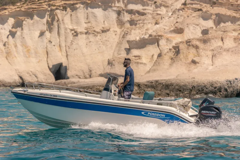 APHRODITE I, a 5.6m Poseidon Blu Water 185 for up to 5 passengers in Milos