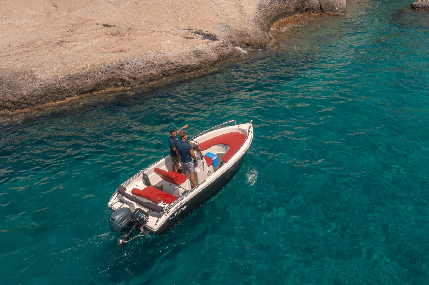 APHRODITE, a 5.6m Poseidon Blu Water 185 for up to 5 passengers in Milos