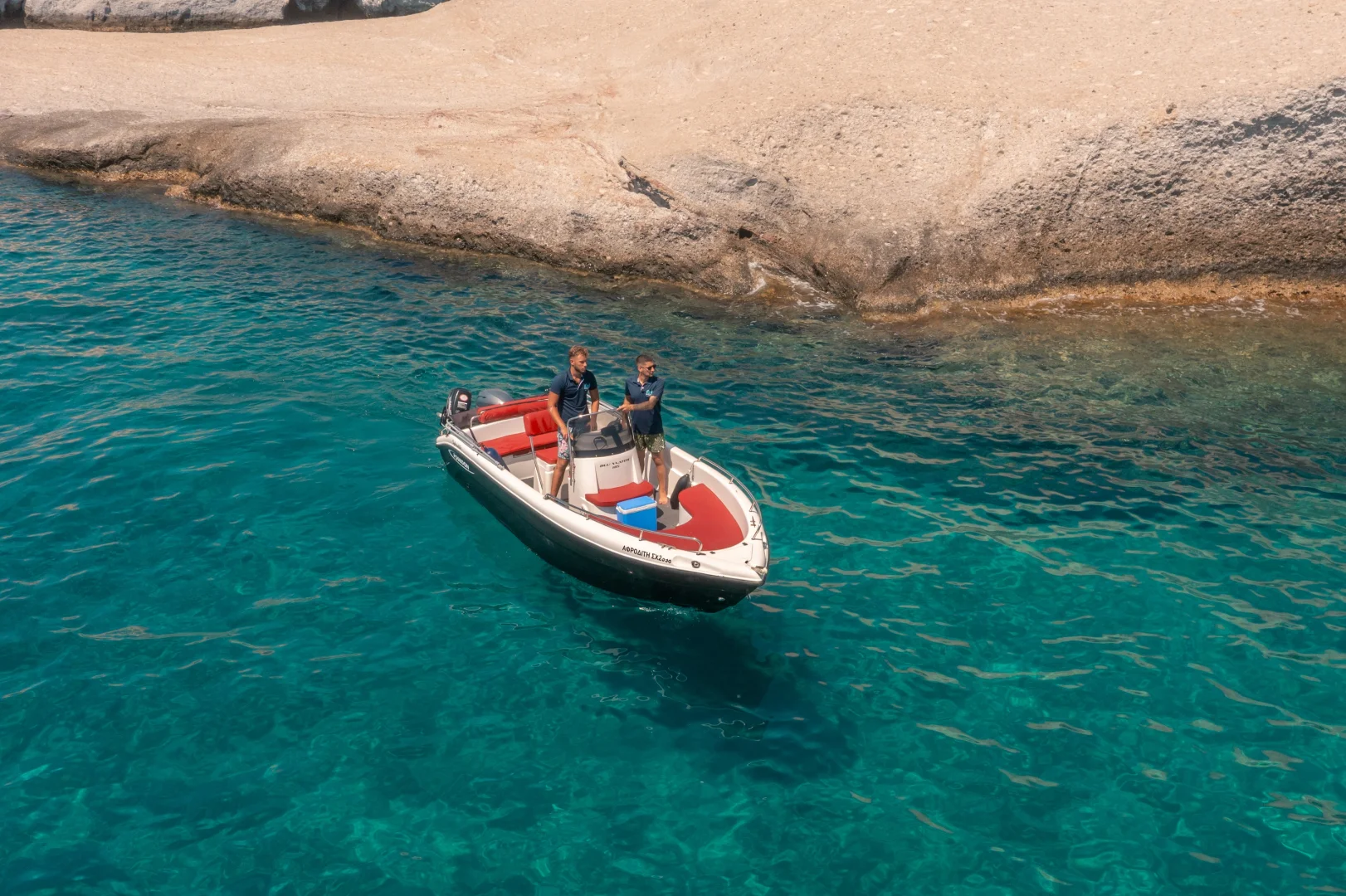 APHRODITE, a 5.6m Poseidon Blu Water 185 for up to 5 passengers in Milos