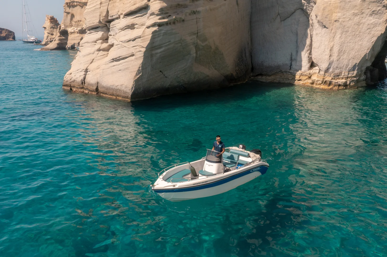APHRODITE I (Poseidon Blu Water 185) - Motor Boat for rent in Milos, Cyclades, Greece - photo 3 of 5