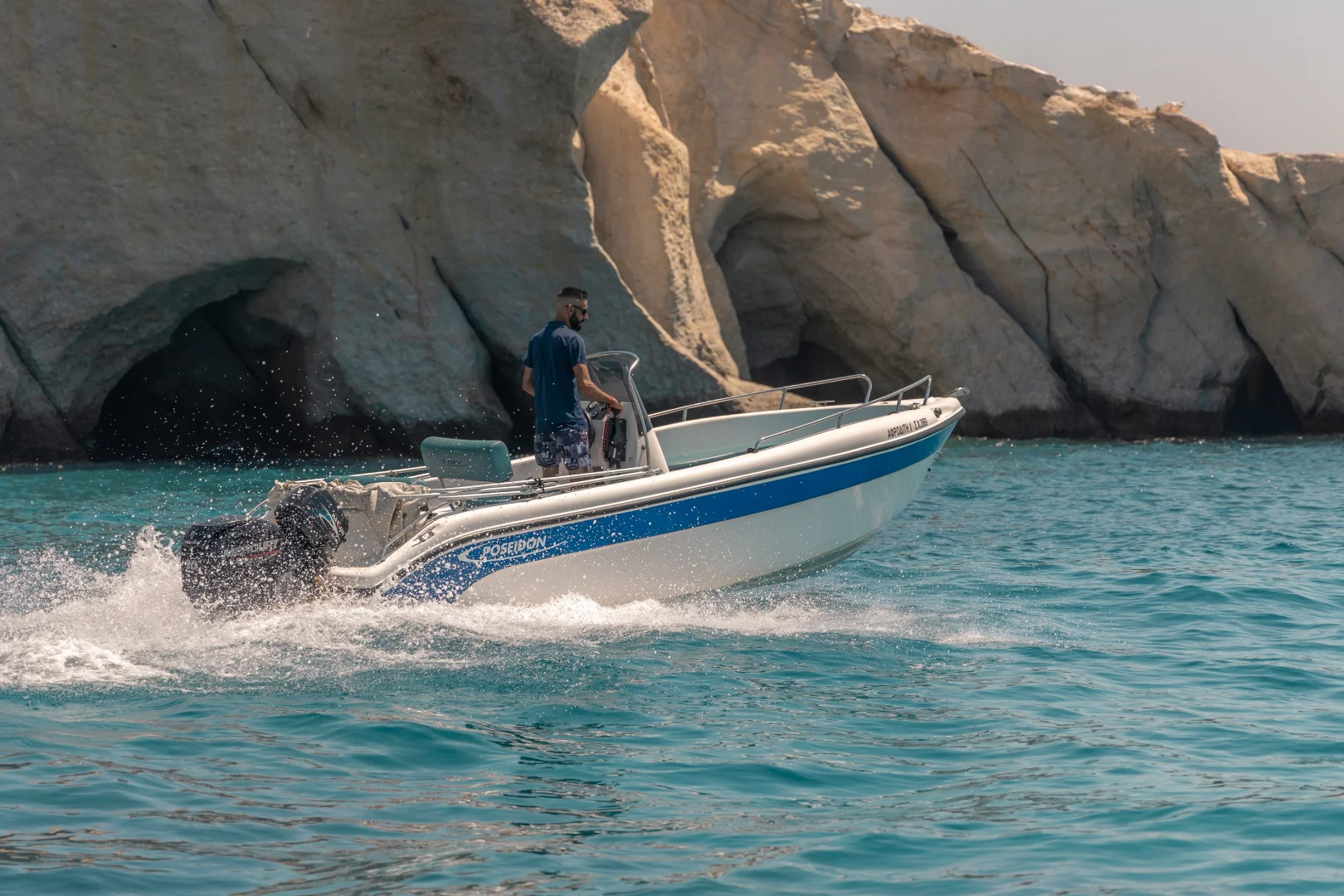 APHRODITE I (Poseidon Blu Water 185) - Motor Boat for rent in Milos, Cyclades, Greece - photo 4 of 5