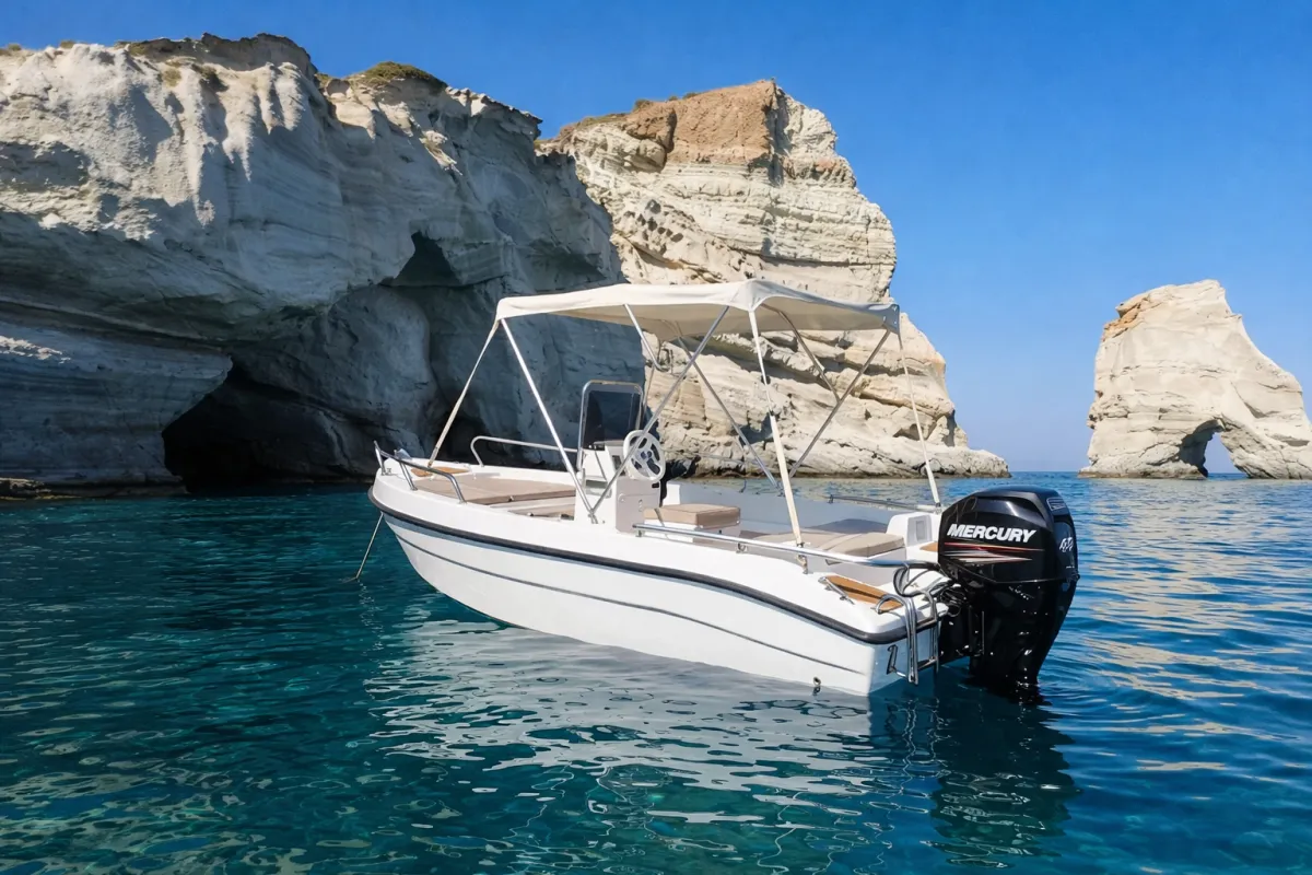 ILIRIANA - MIA (Assos 4.50) - Motor Boat for rent in Milos, Cyclades, Greece - photo 4 of 5