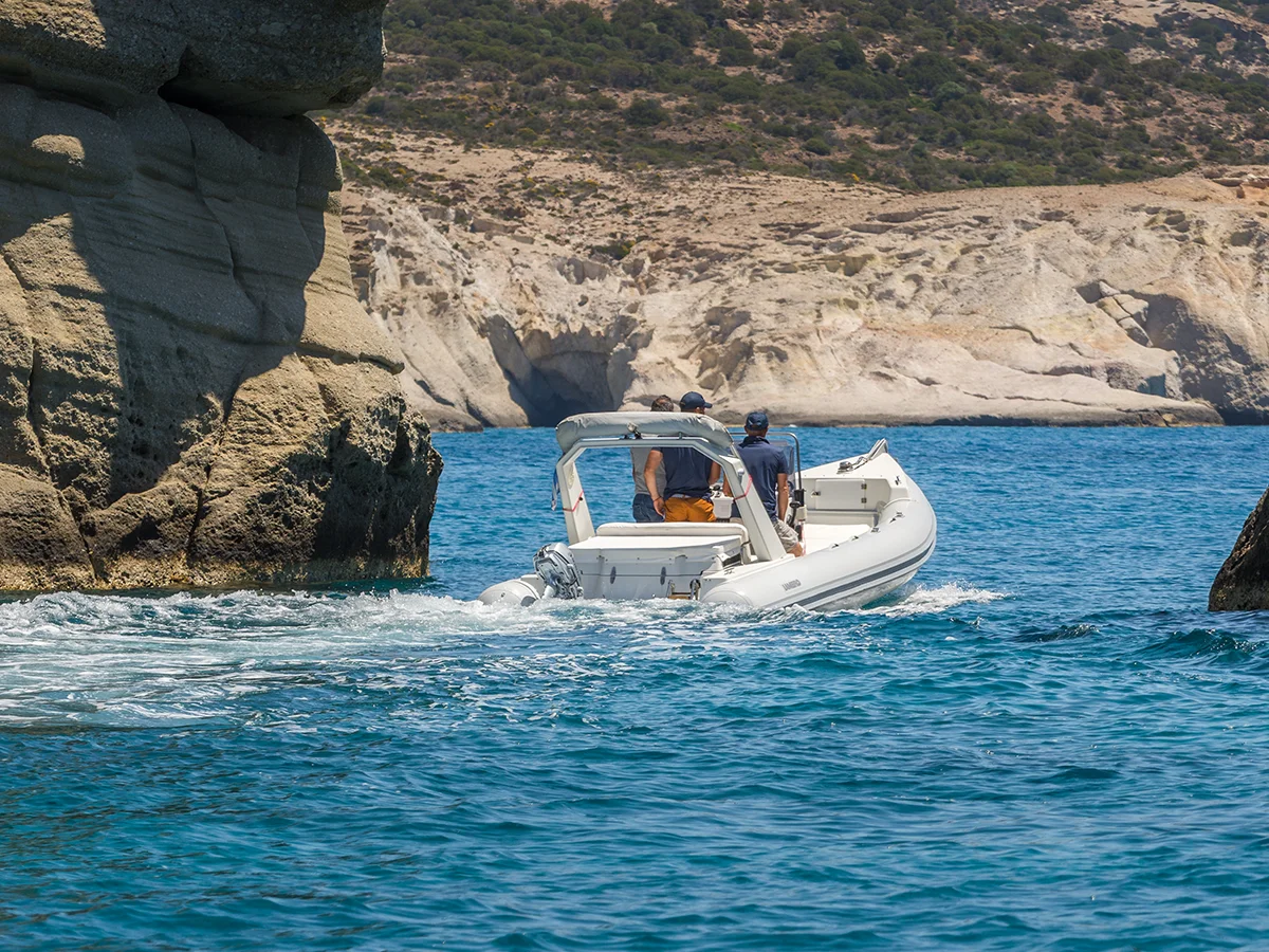 LETHE, a 6.4m Lambro 640 for up to 7 passengers in Milos