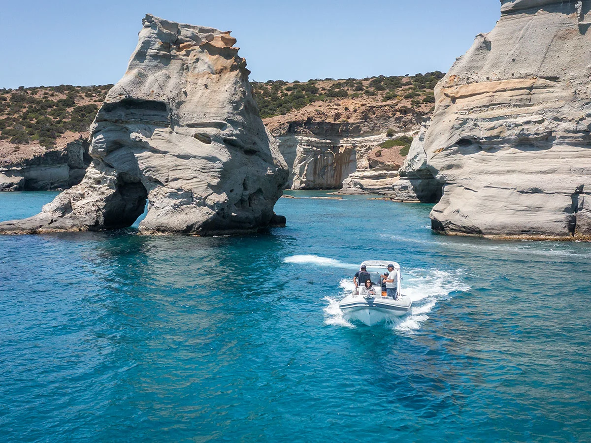 LETHE, a 6.4m Lambro 640 for up to 7 passengers in Milos