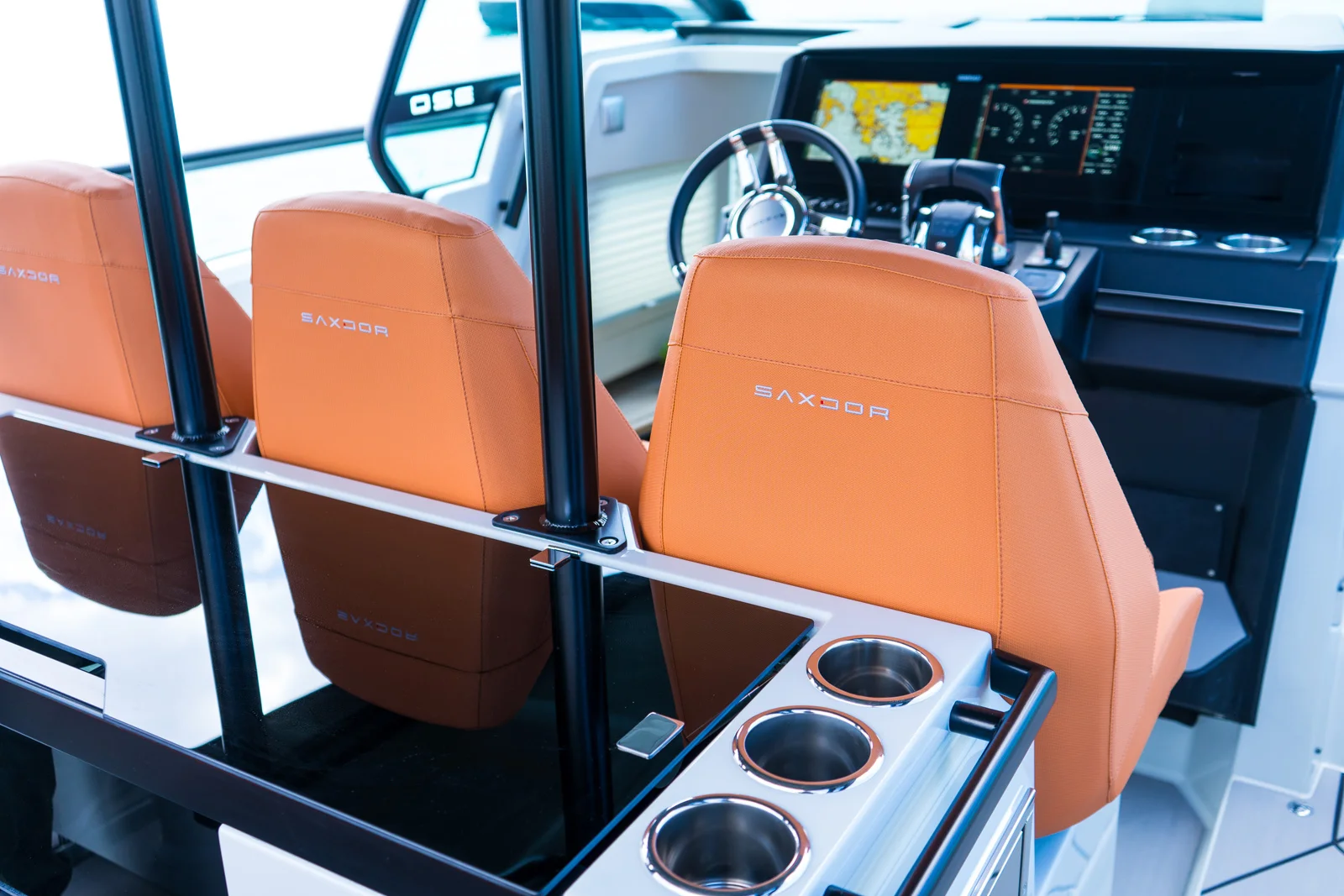 ATLAS, a 11m Saxdor 320 GTO for up to 9 passengers in Paros