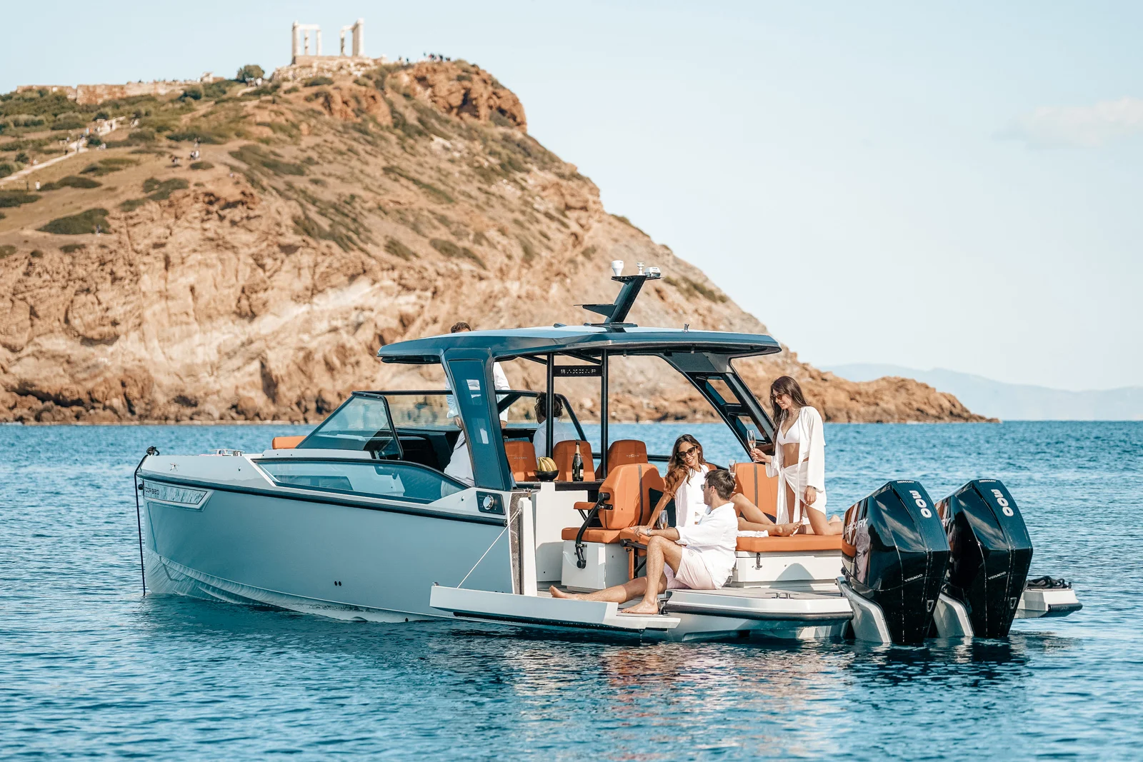 ATLAS, a 11m Saxdor 320 GTO for up to 9 passengers in Paros