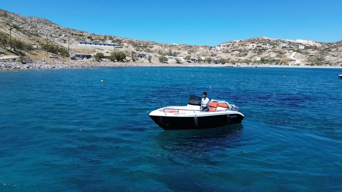 ELDORIS 3 POSEIDON BLACK (Poseidon Blu Water 170) - Motor Boat for rent in Milos, Cyclades, Greece - photo 2 of 5