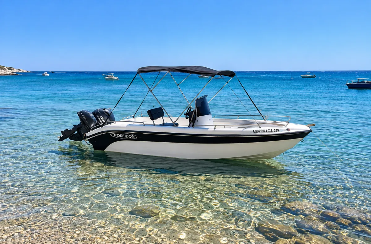 AURORA II (Poseidon Blu Water 170) - Motor Boat for rent in Milos, Cyclades, Greece - photo 2 of 5