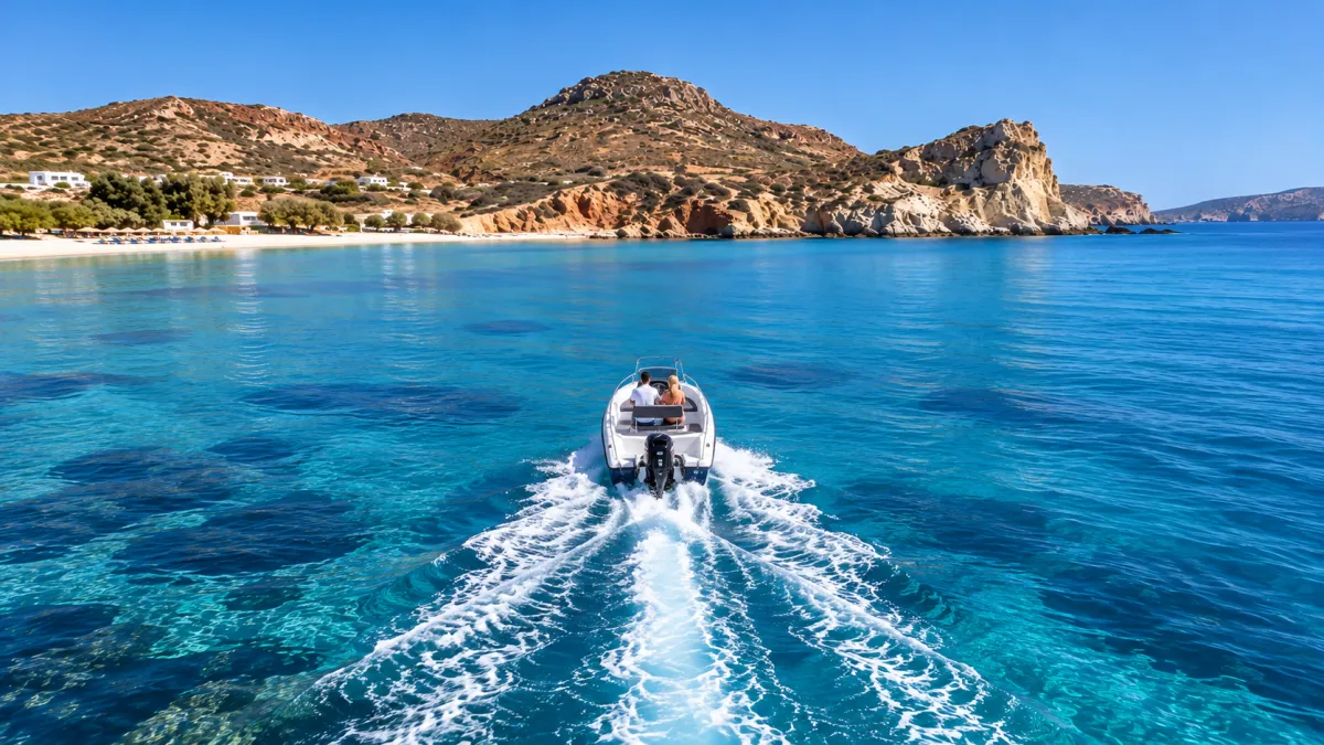 AURORA III (Poseidon Blu Water 170) - Motor Boat for rent in Milos, Cyclades, Greece - photo 4 of 5